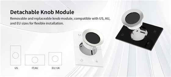 WKX20-B-KNX modular thermostat knob replacement design