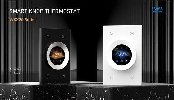 WKX20 RS485 smart knob thermostat for hotel and apartment temperature control WKX20 RS485 smart knob thermostat for hotel and apartment temperature control