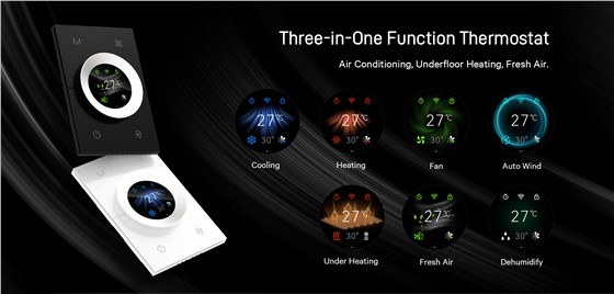 WKX20 thermostat supporting air conditioning floor heating and fresh air control WKX20 thermostat supporting air conditioning floor heating and fresh air control