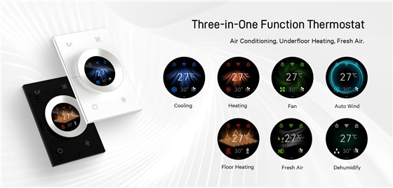 WKX20 KNX Smart Thermostat 3-in-1 Function Control
