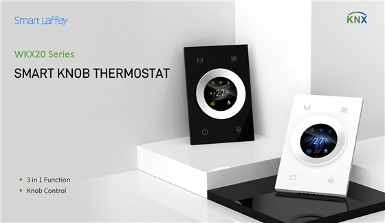 WKX20 KNX smart thermostat rotary knob panel