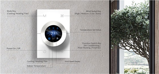 WKX20 KNX smart thermostat with rotary knob control and ETS configuration