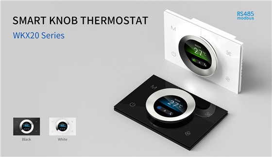 WKX20-B RS485 room thermostat with horizontal HVAC control design