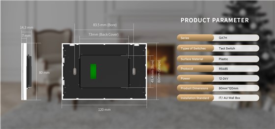 AU/ IT standard size switch plate of rs485 protocol