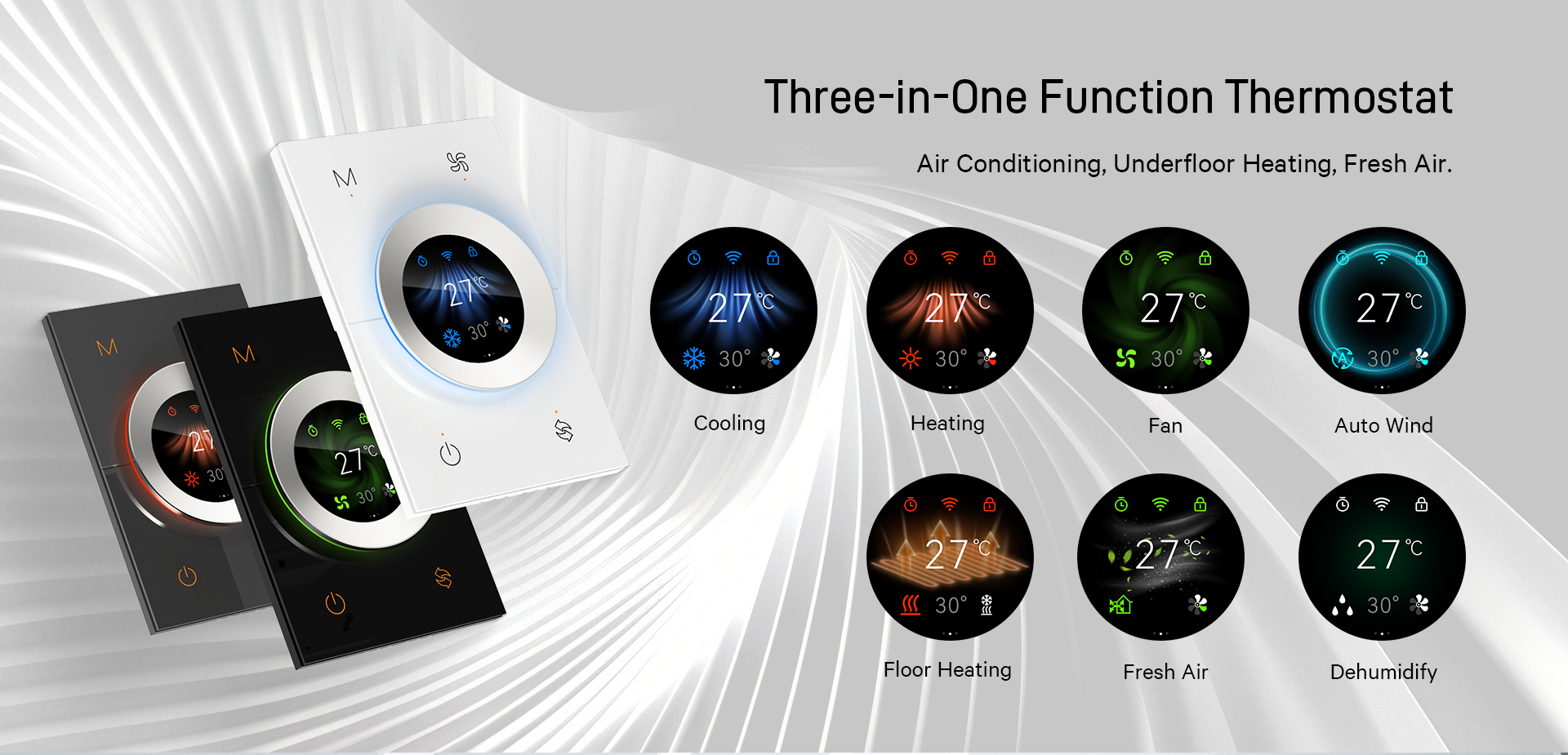 3 in 1 KNX thermostat