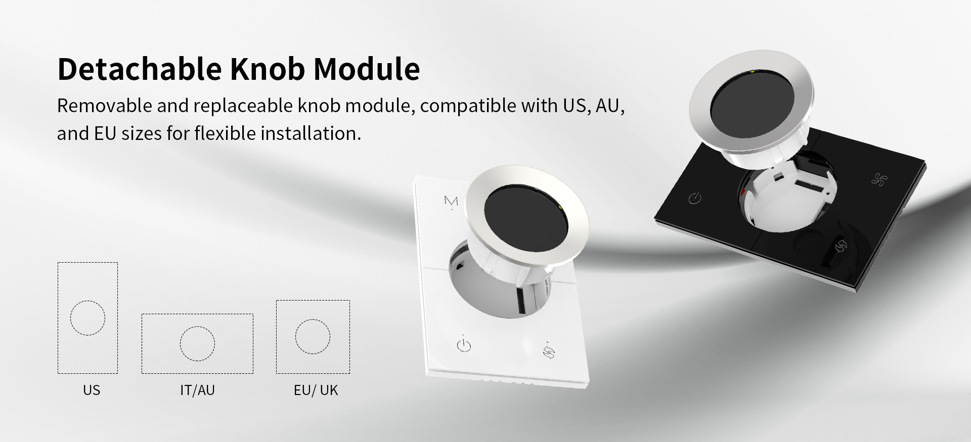 modular rotary controller design for WKX20-B RS485 thermostat