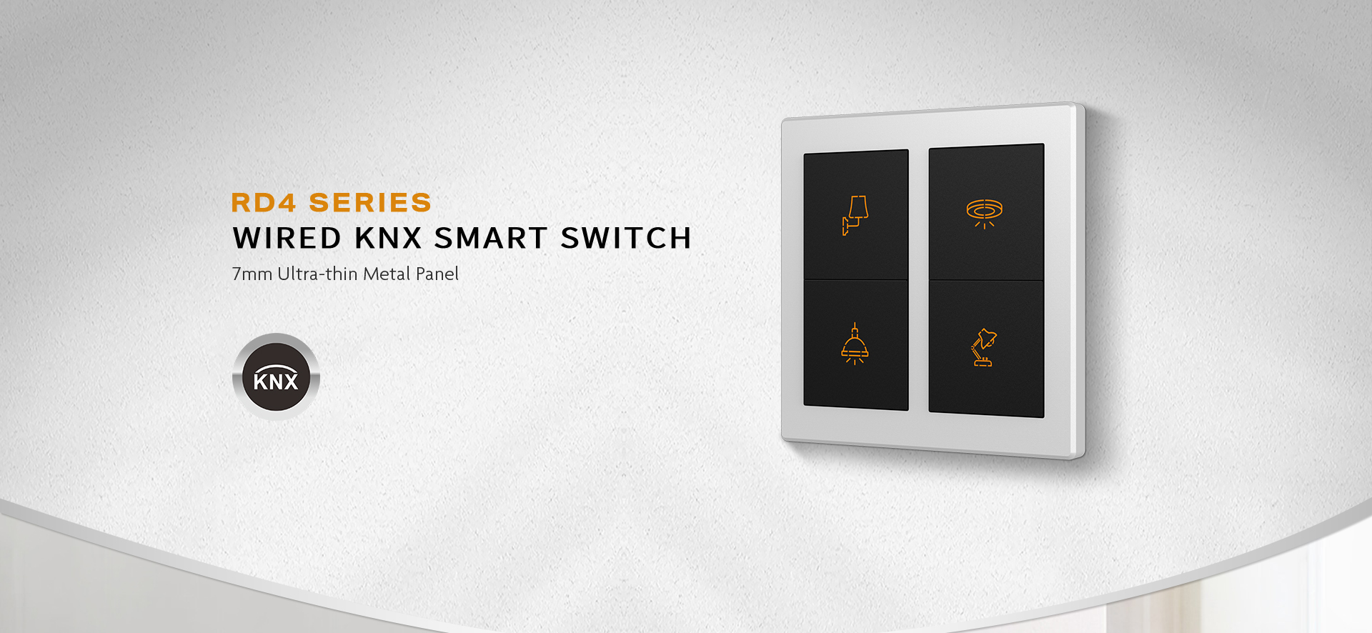Z-RD4 knx wall switch metal panel
