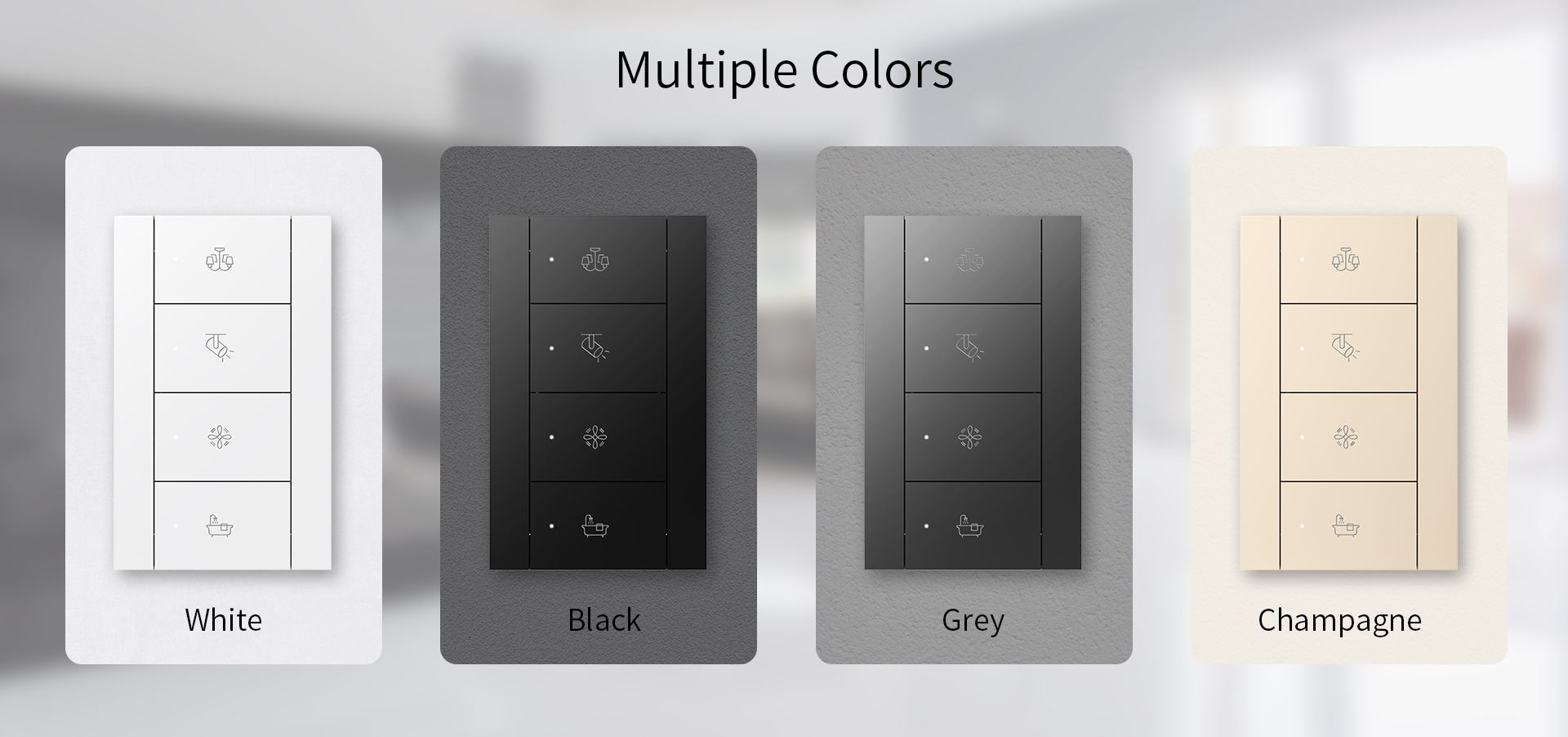 QA8-RS485 light control switch with multiple colors QA8-RS485 light control switch with multiple colors